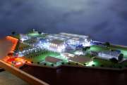 Model :: NF Railway Diesel Loco Shed by Night